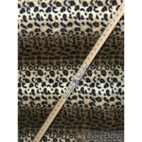 Fleece Printed Fabric LEOPARD LIGHT BROWN STRIPES / 58" Wide / Sold by the yard