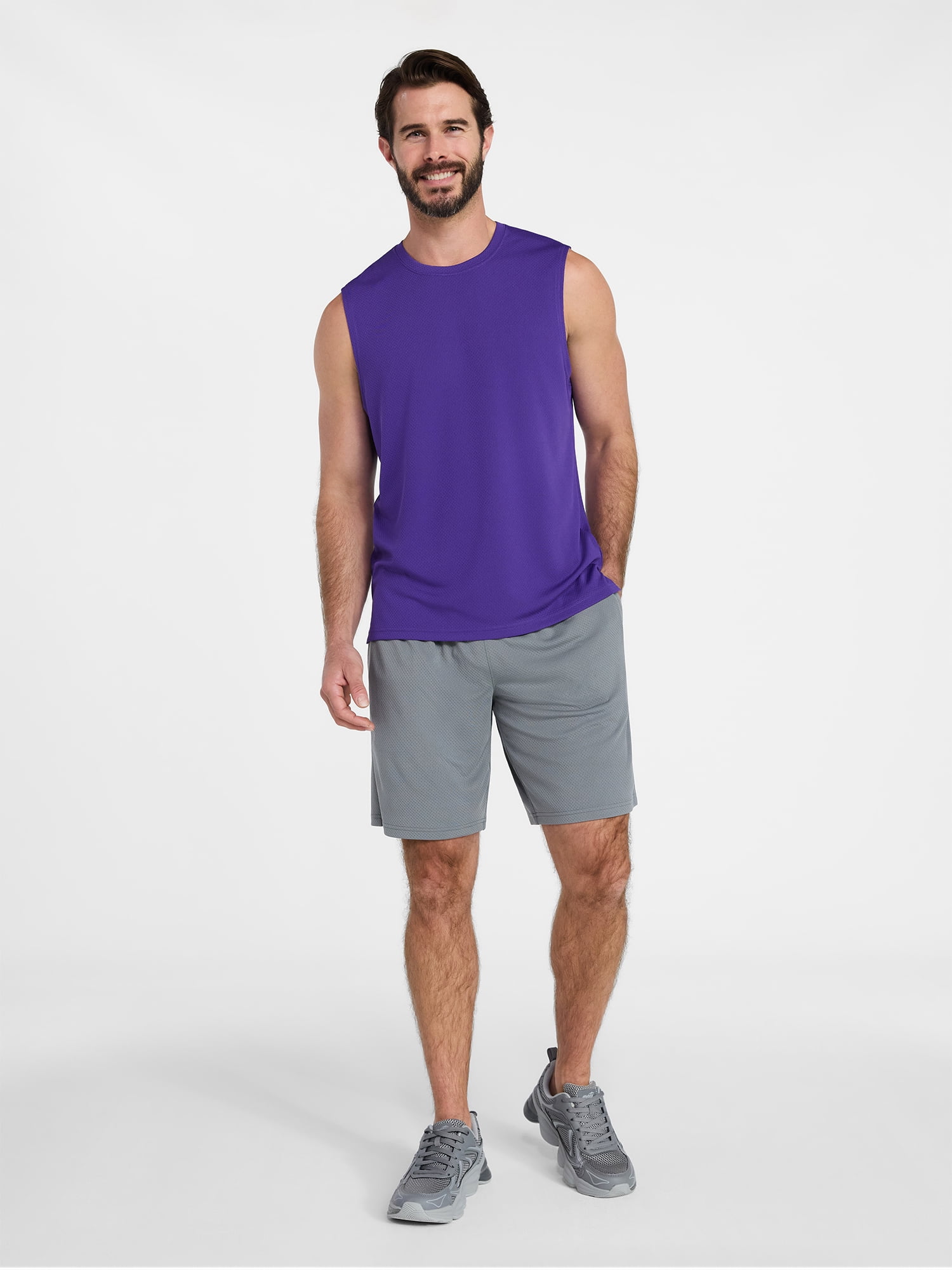 Athletic Works Men’s Sleeveless Mesh Muscle Tee, Sizes XS-5XL