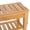 Natural Wood + Bamboo, variant on Piano Bench with Faux Leather Padded Cushion, Duet Keyboard Bench for Two, Button Tufted Wooden Frame, Brown Rubber Wood, 30L x 14.25W x 19.75H Inches