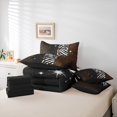 thumbnail image 5 of Homewish Cheetah Zebra Print Bedding Comforter Set 7pcs for Adult, Dreamy Stars Galaxy Queen Bedding Sets, Brown Modern Bowknot Reversible Queen Sheet Sets, Ultra Soft Bedroom Decor, 5 of 7