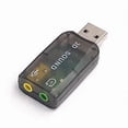 thumbnail image 5 of 3 Pcs 3D External Drive-free USB Sound Card 5.1 Channel USB Audio Adapter with 3.5 Mm Audio Jack, Black, 5 of 5