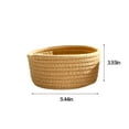 thumbnail image 3 of Outoloxit Round Woven Storage Baskets, Soft Cotton Rope Woven Blanket Baskets Storage Basket Portable Basket Organizer Decorative Baskets for Storage Living Room, Yellow A, 3 of 6