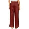 thumbnail image 4 of cfhntfmh Pajama Pants for Women Plus Size Comfy High Waisted Lounge Pants Soft Loose Wide Leg Sleepwear Pjs Bottoms, 4 of 7