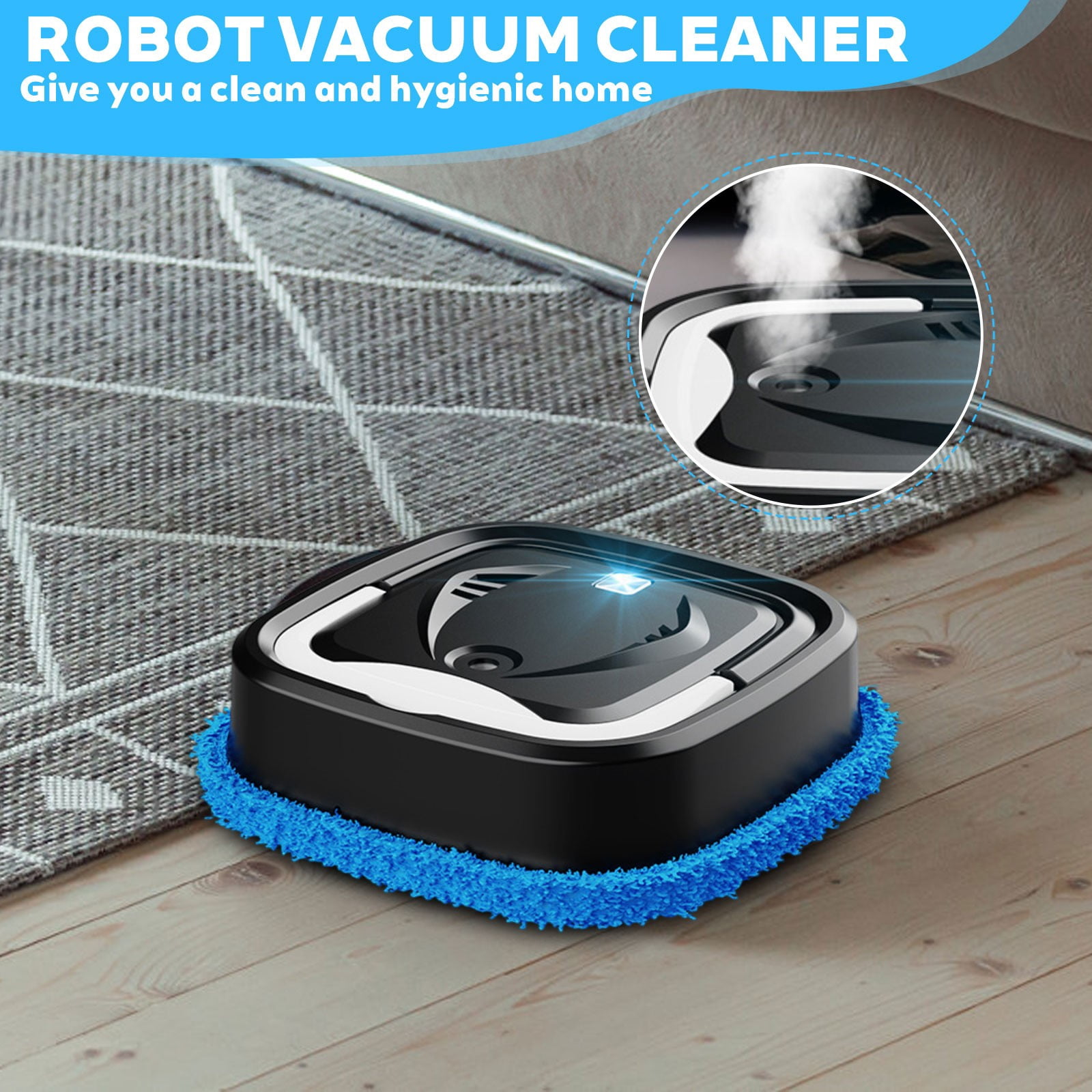 JIhuahe Robot Vacuum and Mop, 2-in-1 Automatic Sweeping and Mopping, Scheduled Cleaning, Low Profile, for Hard Floors and carpets