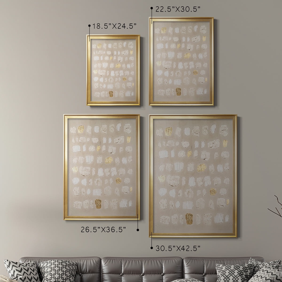 Embellished Cobblestone I Premium Framed Print, in Gold, Black, or Silver - Ready to Hang