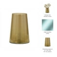 thumbnail image 4 of Elegant Tapered Glass Vase with Sleek Finish for Living Room Decor - Elegant Sculpted Flower Table Accent for Bedroom - Modern Home Ceramic Display for House Office Room - 8", Gold & Metallic, 4 of 13