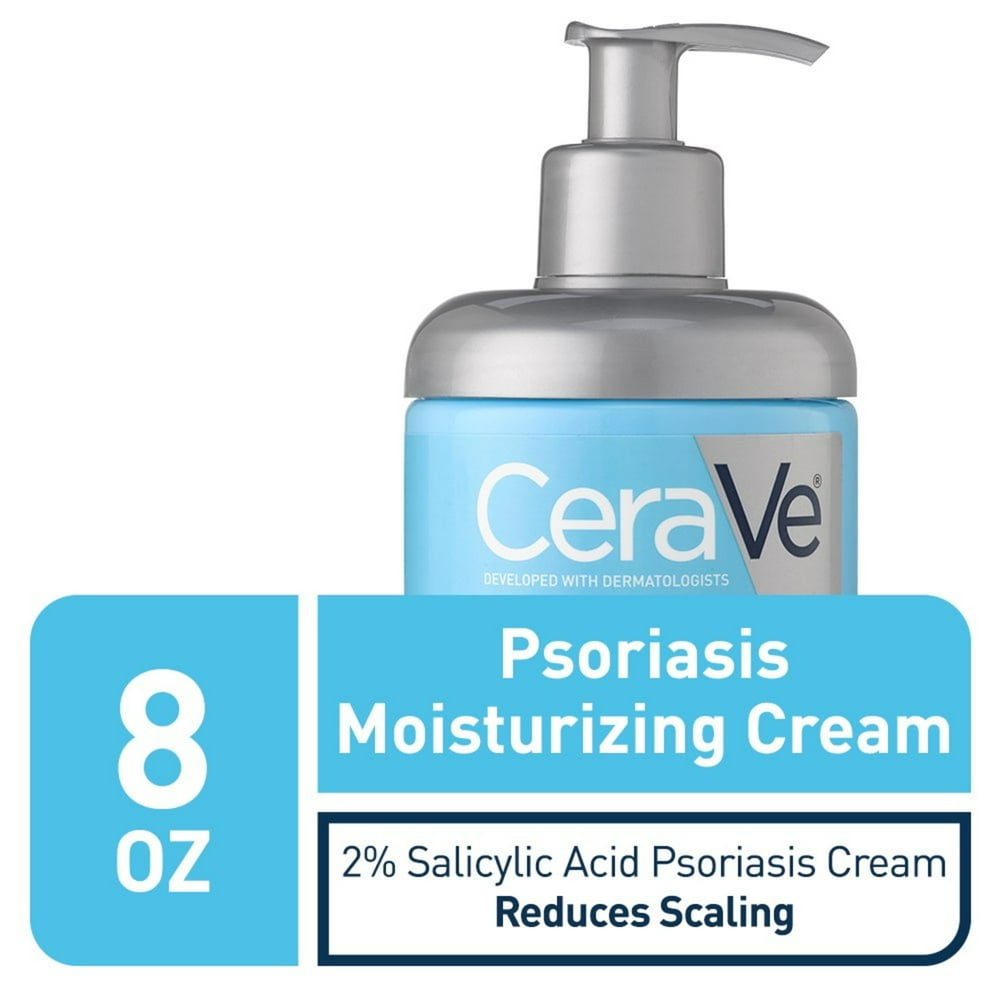 CeraVe Moisturizing Cream for Psoriasis Treatment, 8 Oz, With Salicylic