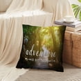 thumbnail image 4 of LALILO Throw Pillow Covers Inspirational Quote Adventure Retro Cushion Cover 18" x 18", 2 Pack, 4 of 6
