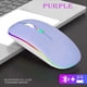 thumbnail image 3 of Ratón inalámbrico Bluetooth Guiheng recargable LED morado, 3 of 7