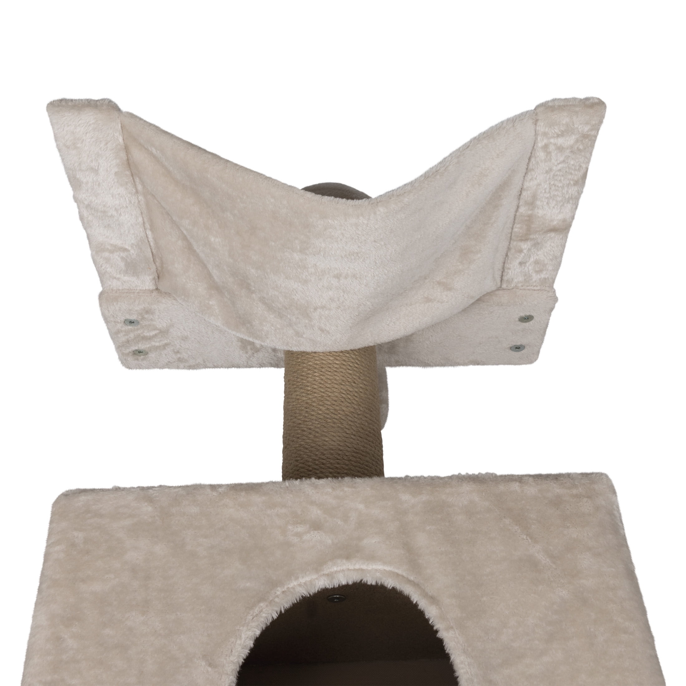 TRIXIE Dayna Jute & Plush 5-Level 60" Wall Mount Cat Tree w-Scratching Post & Condo,Greige