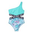 thumbnail image 3 of vastwit Girls One Piece Swimsuits Single Shoulder Swimwear Summer Beach Hawaiian Bathing Suits Tropical Leaves 12, 3 of 7