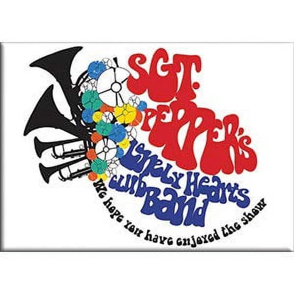Lennon and McCartney Lonely Hearts Club Band - Exclusive Artwork Fridge Magnet, 2.5" X 3.5"