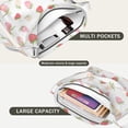 thumbnail image 3 of Canvas Handbag for Women Office Workers Cute Fashion Reusable Shopping Bag with Zipper Tote Reusable Bags,Strawberry Fruit Women's Retro Large Size Canvas Shoulder Bag Hobo Crossbody Handbag Casual To, 3 of 5