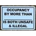 thumbnail image 4 of OCCUPANCY BY MORE THAN SIGN (7X10,WHITE,ALUMINUM) -ref15822, 4 of 5