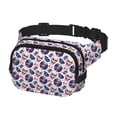 thumbnail image 2 of Saiise Sac Banane Double Compartiment Motif Crâne de Musique rock Sac de Taille Carré Réglable Mains Libres Ceinture de Course Randonnée Sécurité Voyage Bandoulière en Sergé, 2 of 9