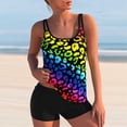 thumbnail image 1 of Plus Size Tankini Women's Swimsuit Two-Piece Tummy Control Sling Print Swimsuit, 1 of 2