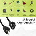 thumbnail image 4 of GoGreen Power GG-13725BK 16/3 25' Heavy Duty Extension Cord, Outdoor Extension Cord, Black, 25 Ft, 4 of 8