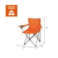 thumbnail image 6 of Ozark Trail Quad Folding Camp Chair with Cup Holder, Bright Orange, 6 of 6