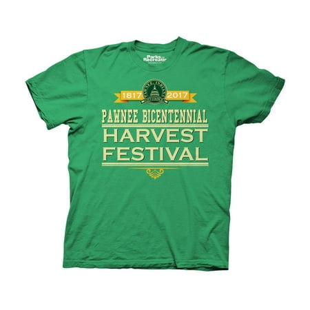 Parks & Recreation Adult Unisex Pawnee Harvest Festival Crew T-Shirt Kelly