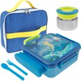 thumbnail image 1 of Grusce Récipient Alimentaire pour Enfants avec Compartiments Récipient de Stockage Alimentaire Réutilisable avec Bol Isolé Boîte à Repas Étanche avec Boîte à Sauce et Ustensiles pour Enfants Adultes Étudiants, 1 of 9