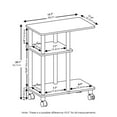 thumbnail image 2 of Pemberly Row U-shape Sofa Side Table with Casters Stainless Steel Tubes, 2 of 6