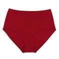 thumbnail image 4 of Baywell Plus Size Women's Underwear Cotton High Waisted Ladies Briefs Stretch Full Coverage Panties 5 Pack Red 2XL, 4 of 6