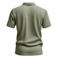 thumbnail image 6 of Taqqpue Men's Linen T-Shirt Short Sleeve Regular Fit Button Collared Cotton Tee Summer Graphic Casual Tops with Pocket, 6 of 9