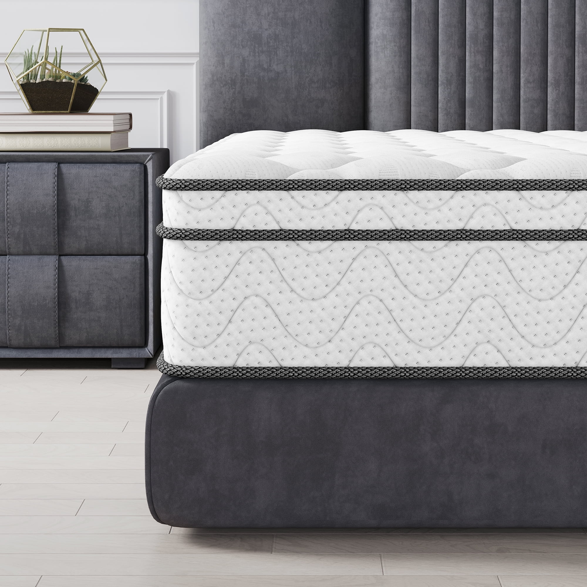 10 Inch Twin Mattress, CertiPUR-US Certified Memory Foam Hybrid Mattress in a Box, Medium Firm Bed Mattress for Kids, Teens & Adults, Neche Single Mattress with Pressure Relief & Support