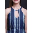 thumbnail image 5 of Bimba Shibori Ladies Crew Neck Waist String Print Maxi Dress with Side Slits Summer Wear-X-Large, 5 of 6