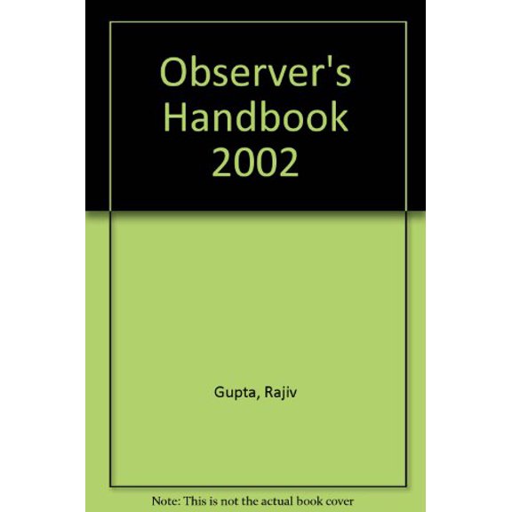 Pre-Owned Observer's Handbook 2002, 9780968914106, 0968914101, Paperback, First Edition edition