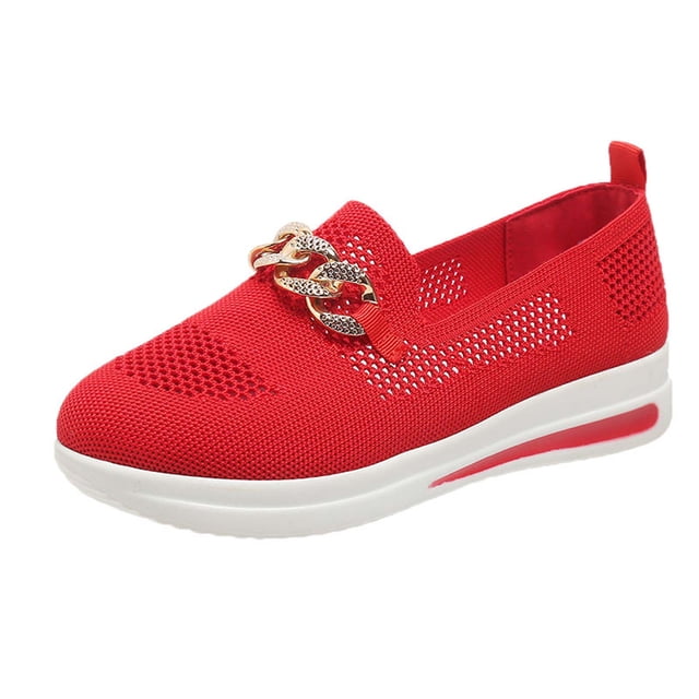 Amzcrzy Zapatos de mujer,Zapatos de mujer,Zapatillas de mujer, Zapatos planos de moda para mujer, zapatillas suaves con decoración de cadena de metal, calzado informal Sandalias Mujer Zapatillas De C