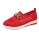 thumbnail image 1 of Zapatos para mujer, planos de moda para mujer, zapatillas suaves con decoración de cadena metálica, zapatos casuales para correr, botas vaqueras, 1 of 8