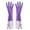 Purple, variant on COFEST Cleaning Gloves Flower Rubber Velvet Long Gloves Household Gloves Antiskid Household Dish Washing Cleaning Gloves Pink