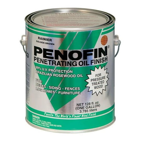 Penofin 1738343 Transparent Tahoe Oil-Based Pressure Treated Wood Stain, 1 gal - Case of (Best Stain For Treated Wood)