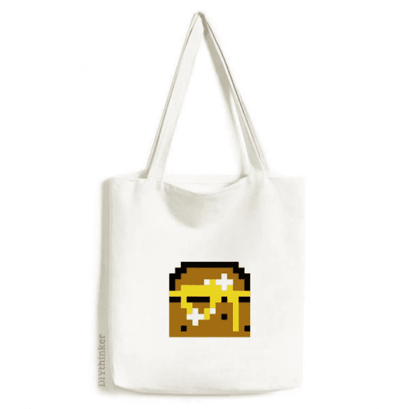 Summer Sail Box Treasure Hunt Pixel Tote Canvas Bag Shopping Satchel Casual Handbag