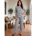 thumbnail image 2 of Conjunto 2 Piezas Blusa y Pants Casual Elegante Súper Cómodo Tejido Canalé para Mujer, 2 of 5