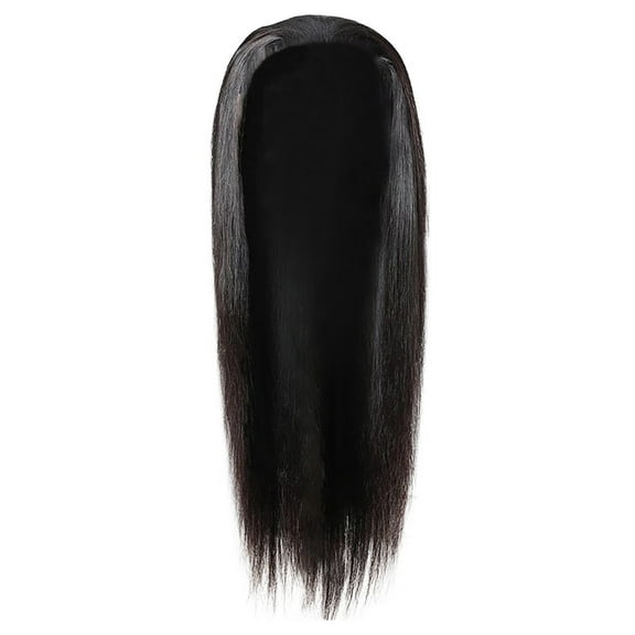 DOPI Black Wig Hair Wigs For Women Synthetic Straight 26inch Long Headband