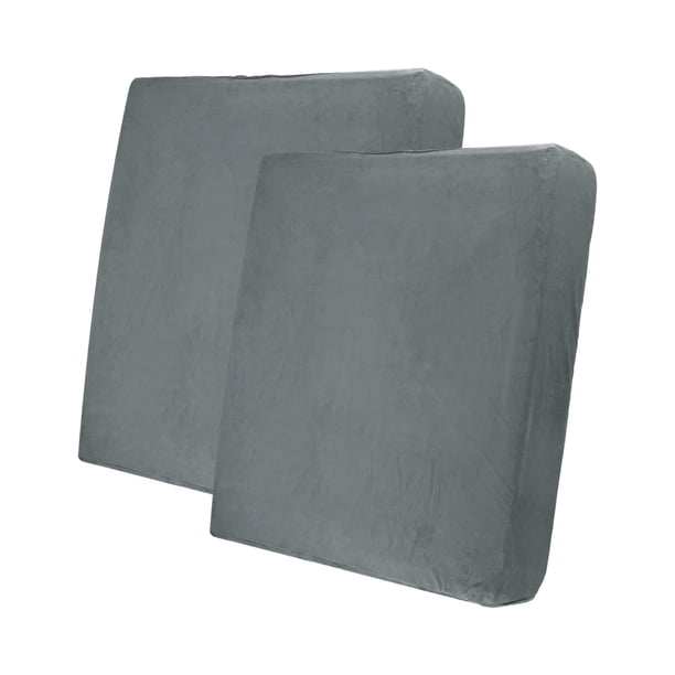 2 piezas de fundas de cojín para sofá individual, funda deslizante para sofá y sillón, gris