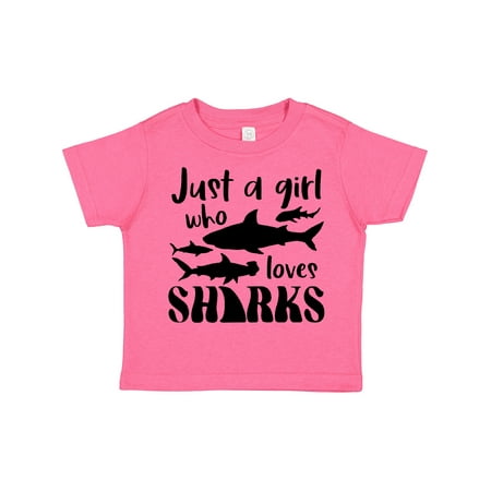 

Inktastic Just a Girl Who Loves Sharks Gift Toddler Toddler Girl T-Shirt