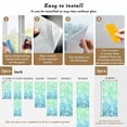 thumbnail image 6 of Teal Blue Ombre Coastal Window Privacy Film,Sea Nautical Summer Beach Starfish Coral Static Cling UV Sun Blocking Window Tint Day and Night,Non-Adhesive One Way Privacy Cover 17.7''x78.7'', 6 of 7