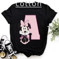 thumbnail image 2 of Camiseta de algodón para niños de Disney Minnie Mouse, divertida camiseta con estampado de 26 letras mayúsculas de la A a la Z, camisetas góticas para niñas, camisetas kawaii de verano, 2 of 5