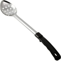 Winco BHPP-15 Basting Spoon with Stop-Hook Polypropylene Handle - Perforated, 15 in. - Stainless Steel
