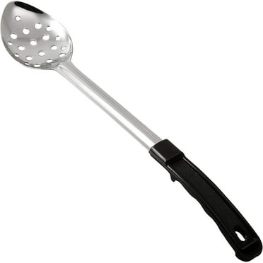 Winco BHPP-15 Basting Spoon with Stop-Hook Polypropylene Handle - Perforated, 15 in. - Stainless Steel