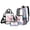 Axolotls Hearts Colorful Tie-dye, variant on Xixirimido Cartoon Wolf Lightning Print Clear Backpack for Boys Girls, Kids Backpack Set with Lunch Box Pencil Bag PVC See Through Transparent Bookbag for School Stadium