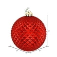 thumbnail image 3 of Vickerman N188703D Boule de Durian Rouge 6 Po. avec Paillettes Percée 4 par Sac, 3 of 3