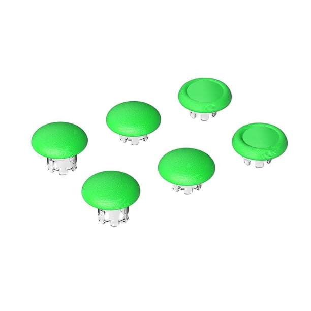 6pcs 3D Thumbstick Grip Caps para PS5 Edge Elite Joystick Gamepad (Verde)