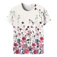 thumbnail image 5 of Pntutb, camiseta de manga corta suelta con cuello redondo y estampado informal de verano a la moda para mujer, blusa, Jersey Pntutb Pntutb-4728, 5 of 5