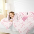 thumbnail image 4 of jejeloiu Personalized Letter X Full Size Comforter Sets,Monogrammed Theme Bedding Comforter Set,Ribbon Bow Knot Bedding Sets,Bedroom Decor Ultra Soft Reversible,3 Pieces, 4 of 7
