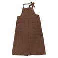 thumbnail image 5 of Denim Overall Dress for Women Summer Loose Casual Button Down Adjustable Strap A Line Midi Jean Dress with Pockets, 5 of 5