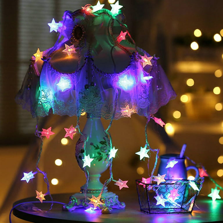 Battery/USB Plug Snowflake Star Christmas Tree Lights 1-50M LED Fairy  String Garland Outdoor Holiday 2024 New Year Decoration
